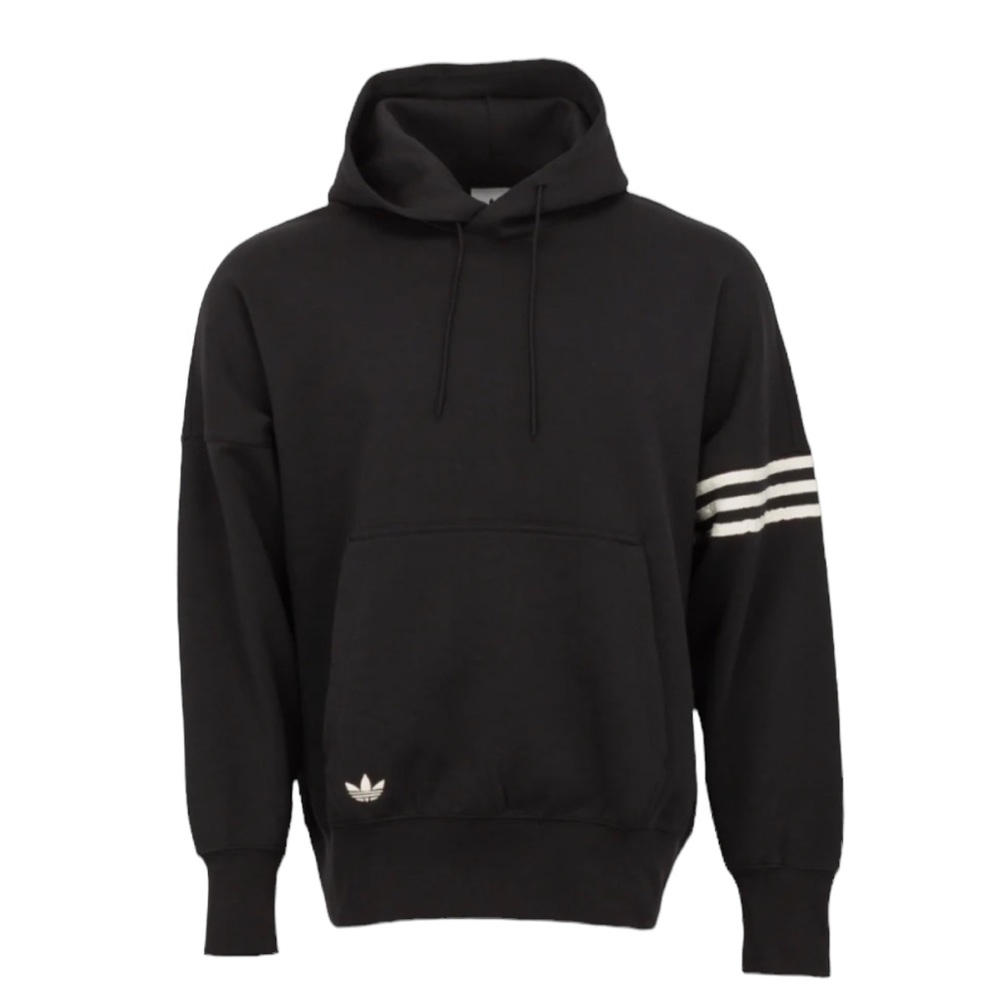 NWOT ADIDAS Adicolor Neuclassics White Stripes Black Hoodie Men's Size M